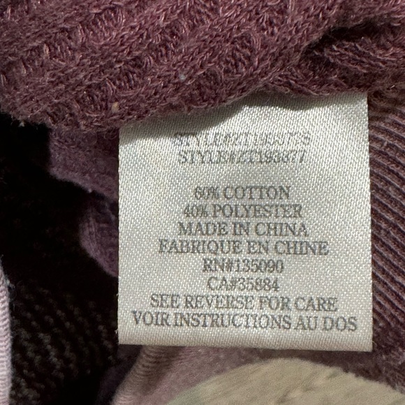 Z Supply Mauve V-Neck Waffle Knit Long Sleeve Top Size Small Relaxed Fit - Picture 7 of 8